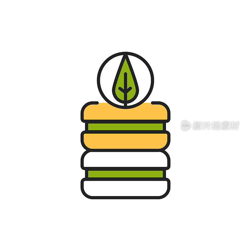 Matcha macaroons color line icon. Pictogram for web page, mobile app, promo.